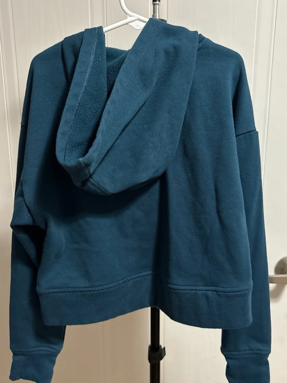 Kids Half-Zip Hooded Sweatshirt - Teal Blue